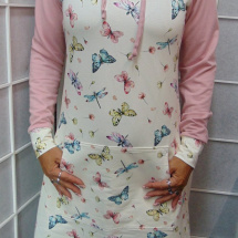 Mikinové šaty s kapucí - květy, motýlci a vážky S - XXXL