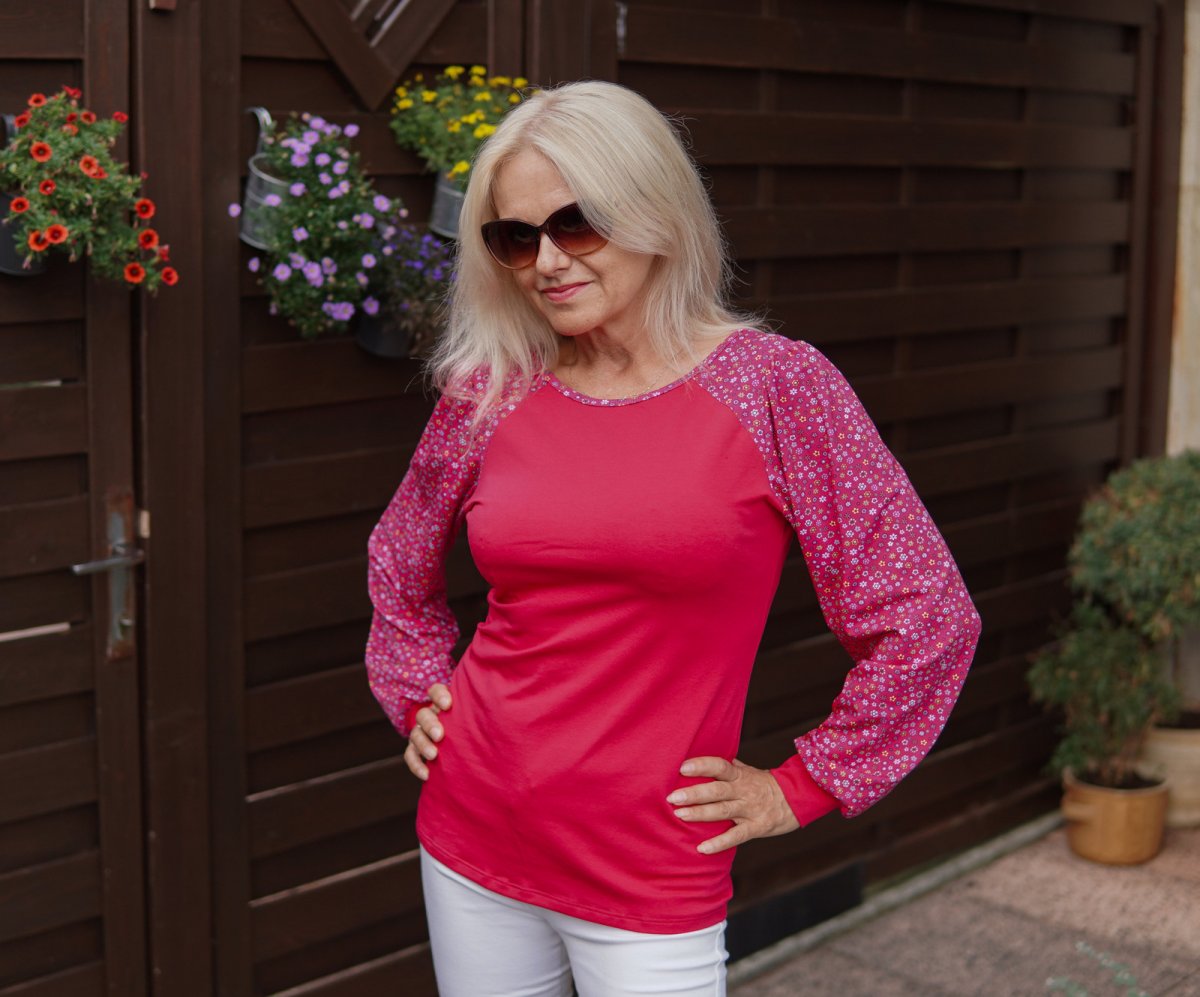 Tričko s nařasenými rukávy