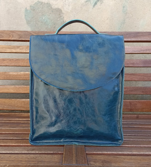 Kožený batoh MZ 35 - mořský modrý *S*L*E*V*A* 20%
