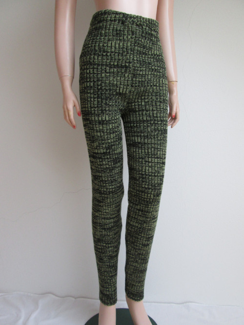 Kamaše s vlnou - zelenočerné XL/XXL 