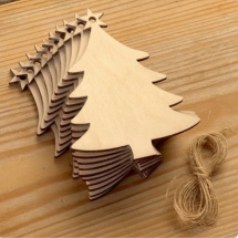 Dřevěné výřezy - vánoční stromeček 68*85 mm