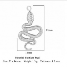 Přívěsek had - nerezová ocel 14*25 mm