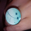 Prsten modrý kvítek