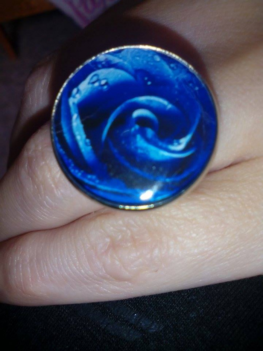 Prsten modrá růže