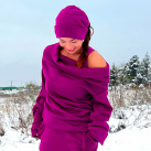 Oversize světřík variabilní fuchsiový