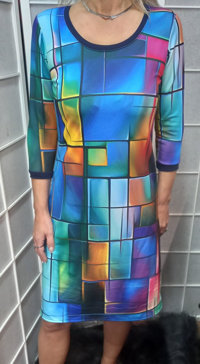 Šaty - káro (polyester)