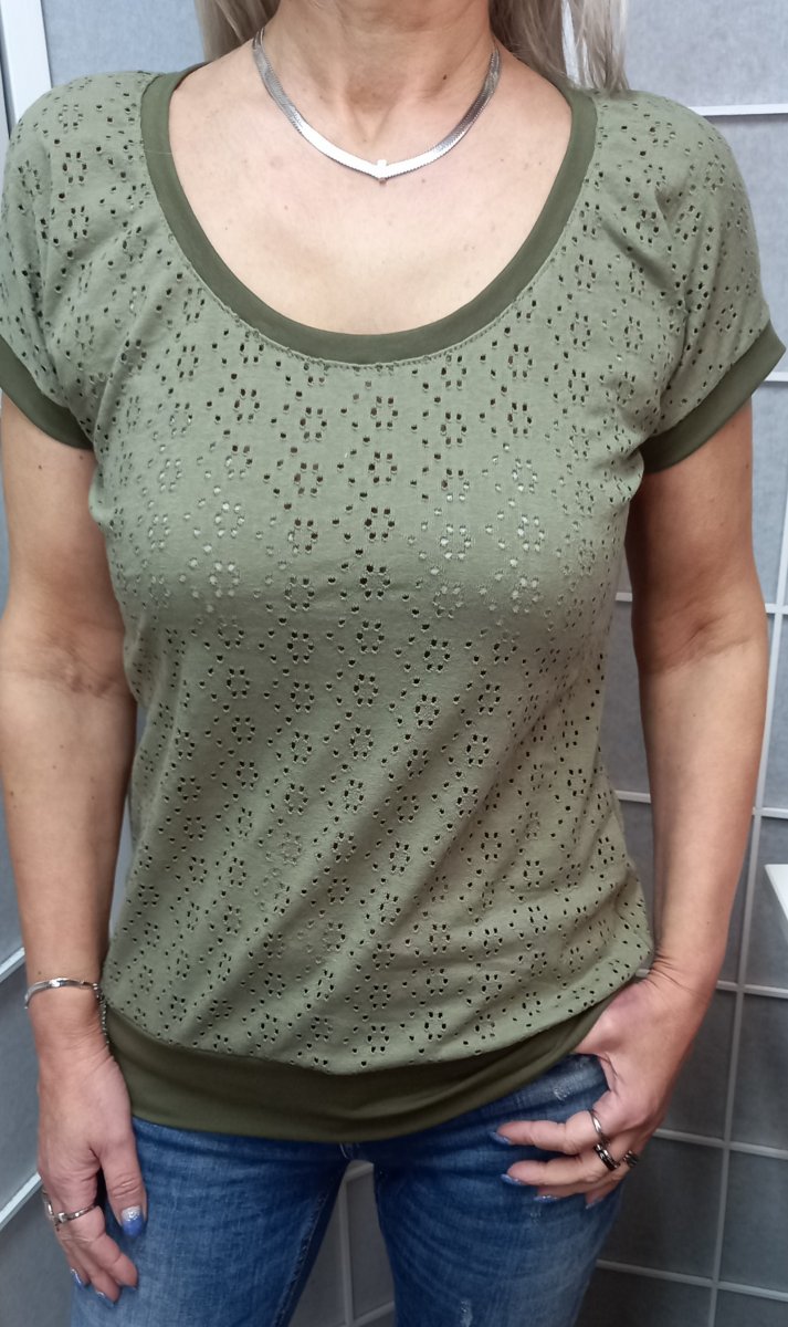 Tričko - madeira, barva khaki (bavlna)