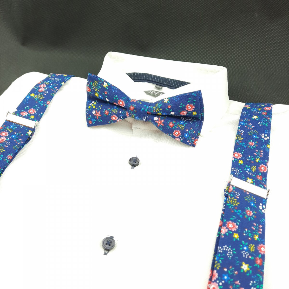 Modrý Set Motýlek a Šle s květovaným vzorem