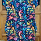 Šaty s kapsami - barevné větvičky S - XXXL