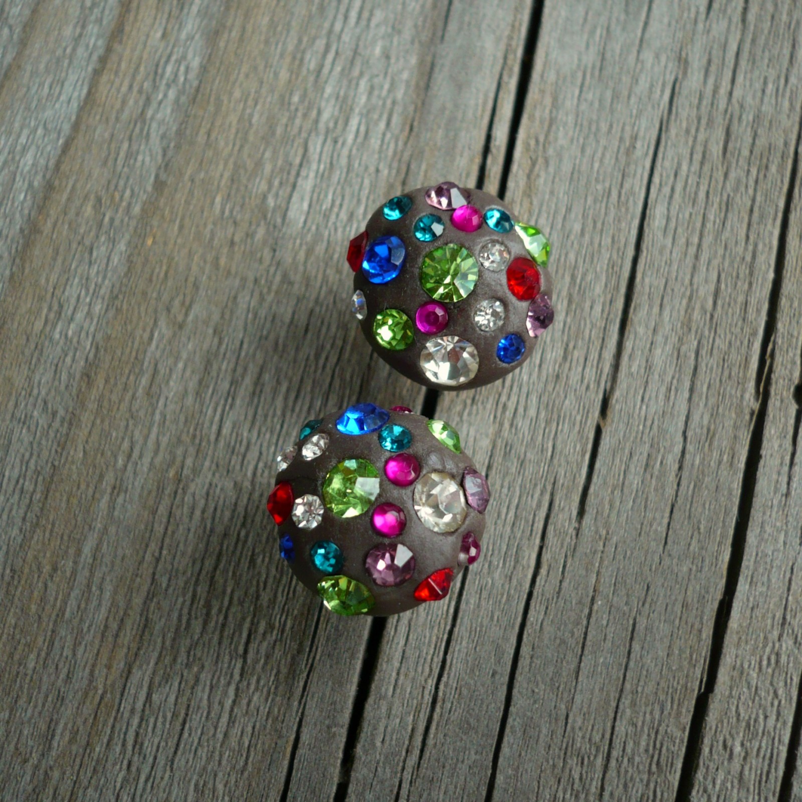 Barevné třpytky - náušnice