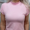 Tričko se stojáčkem - barva světle růžová (bavlna)