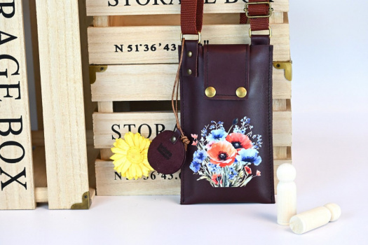 Kožená crossbody/pouzdro na mobil 2299