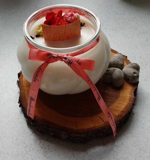 Svíčka skleněná květinka