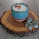 Svíčka hrníček modrý