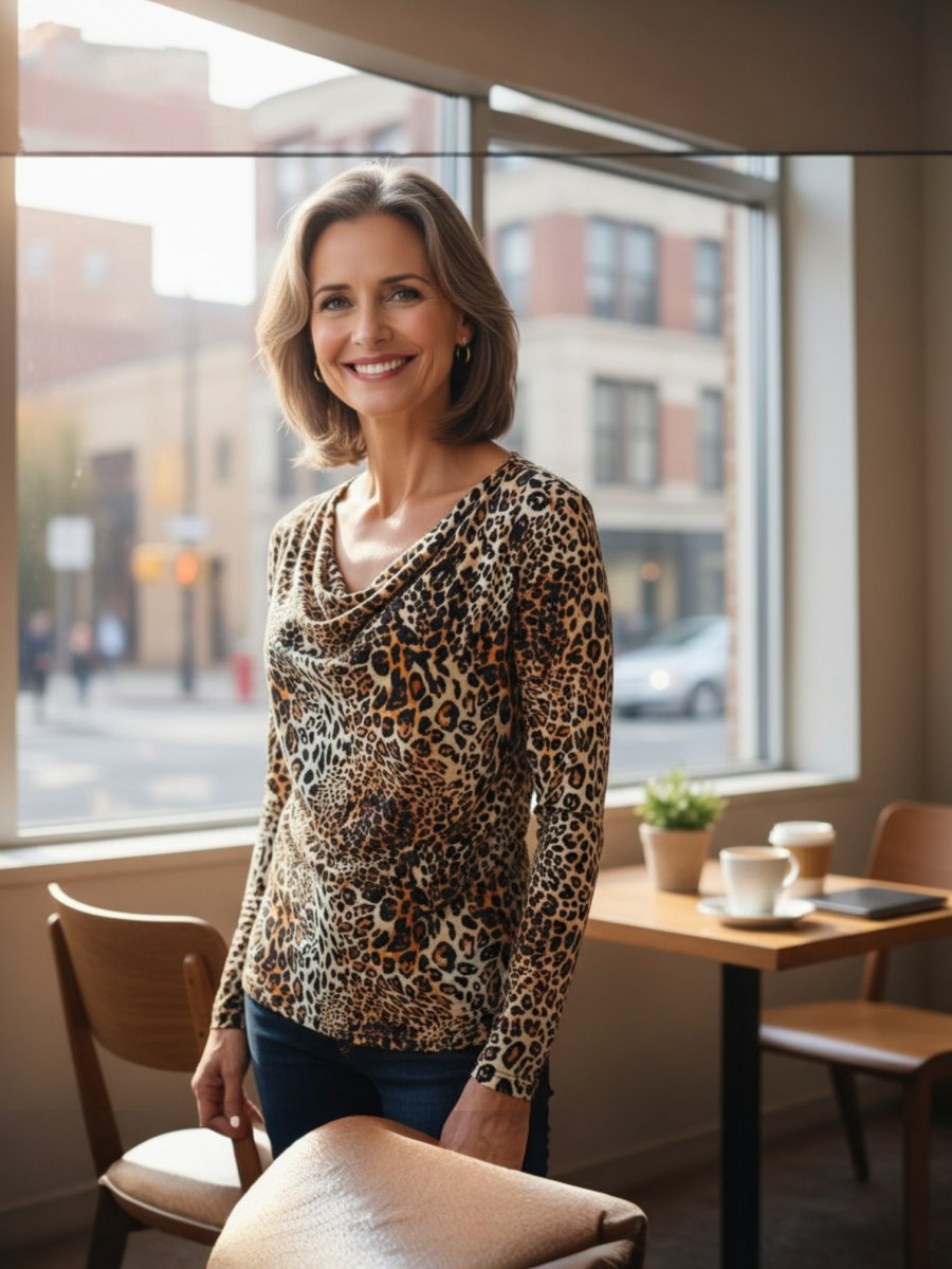 Dámská halenka Leopard S a M