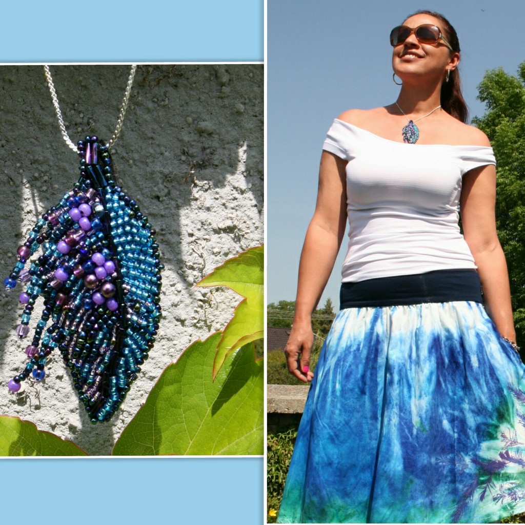 Sukně peříčková s náhrdelníkem