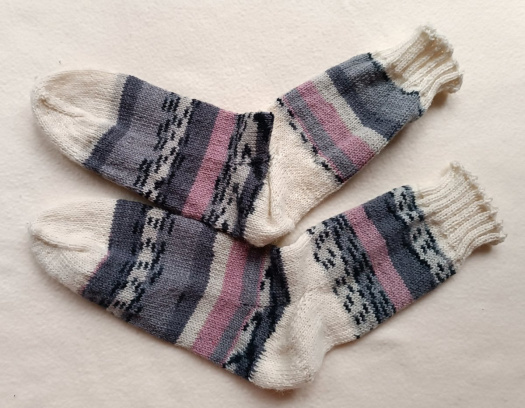 dámské ponožky smetanovo-šedé