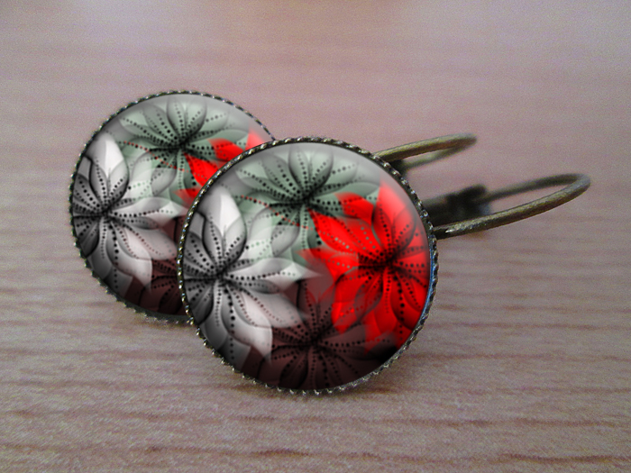 VINTAGE VISACÍ NÁUŠNICE - Vášeň