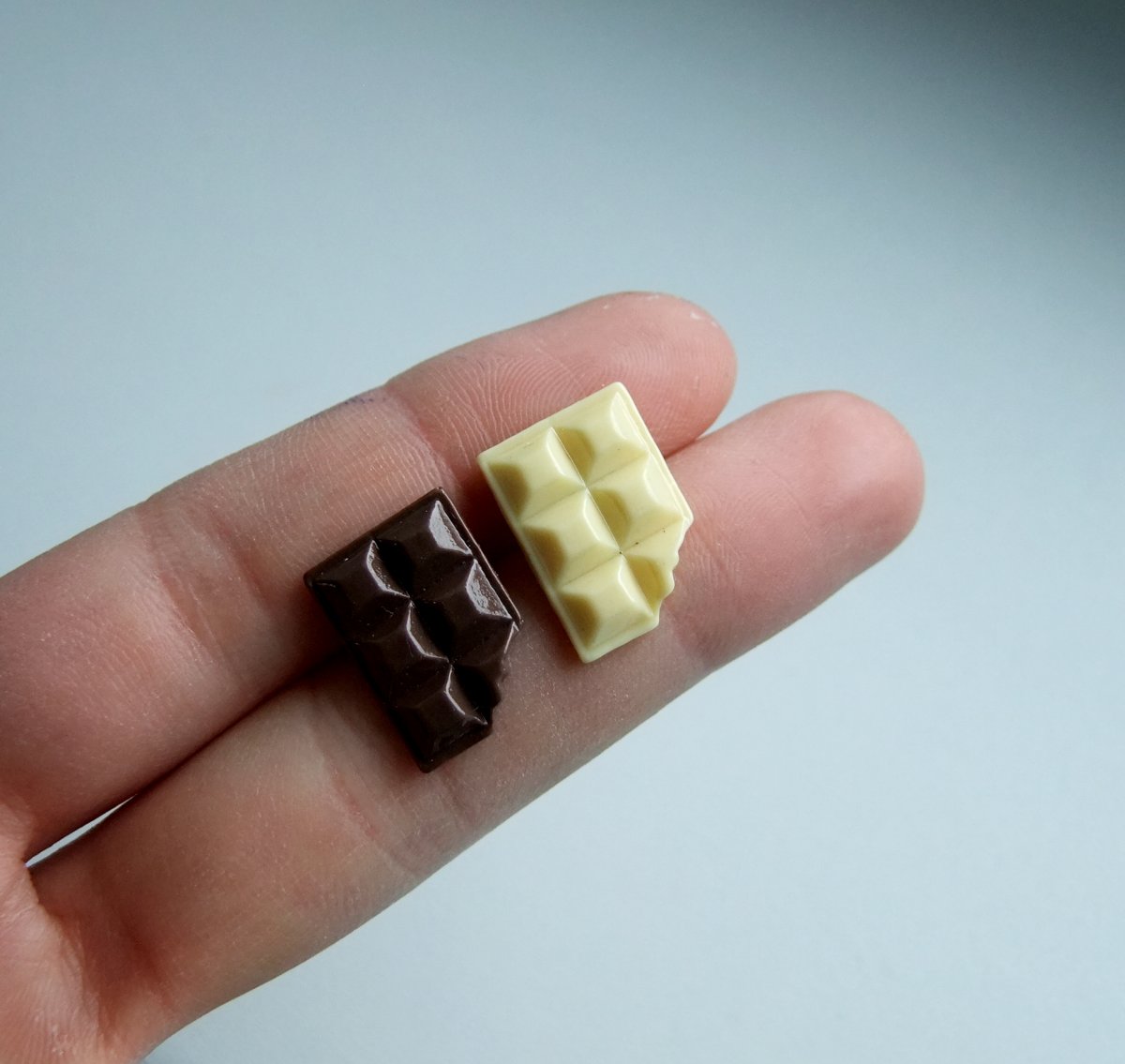 Náušnice fimo čokolády