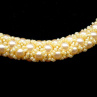 Náhrdelník + náušnice v barvě champagne