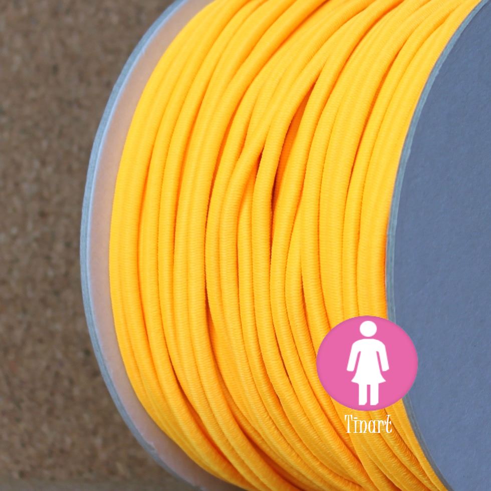 Pruženka/gumička: 2 metry x Ø 3 mm - Pylová žlutá
