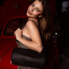 Kožená kabelka JEZEVČÍK - béžová