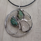 Náhrdelník  křišťál s tyrkenitem