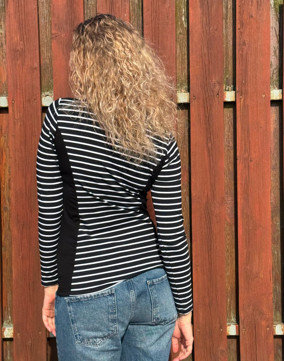 Černobílé tričko - dlouhý rukáv