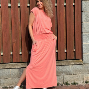 Dlouhá sukně lososová