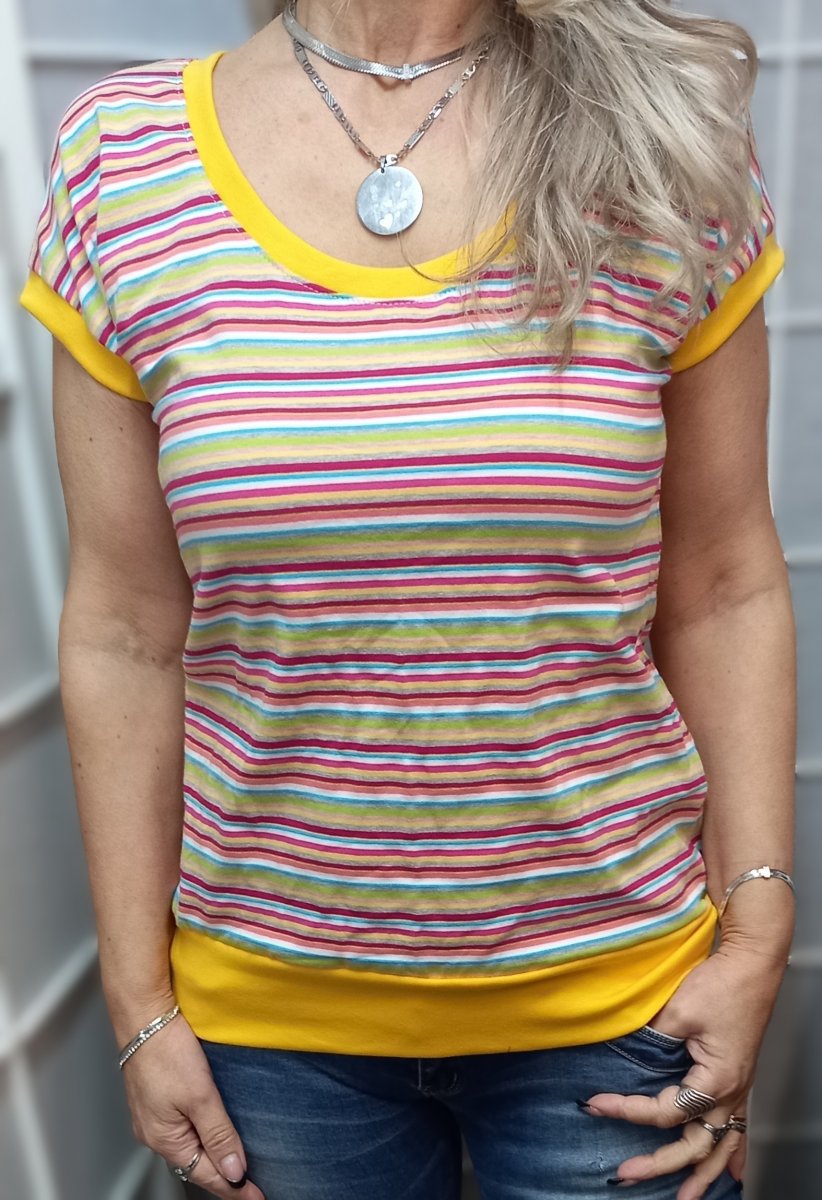 Tričko - barevné pruhy (bavlna)