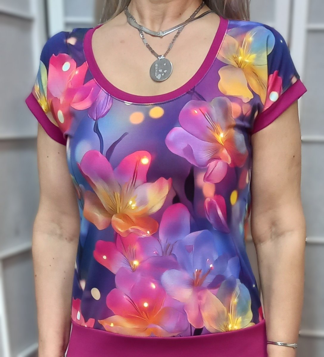 Tričko - květy (bavlna)