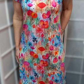 Šaty - vlčí máky (bavlna)