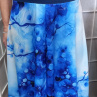 Půlkolová sukně - modrá orchidej, velikost L/XL  ~ SLEVA ~