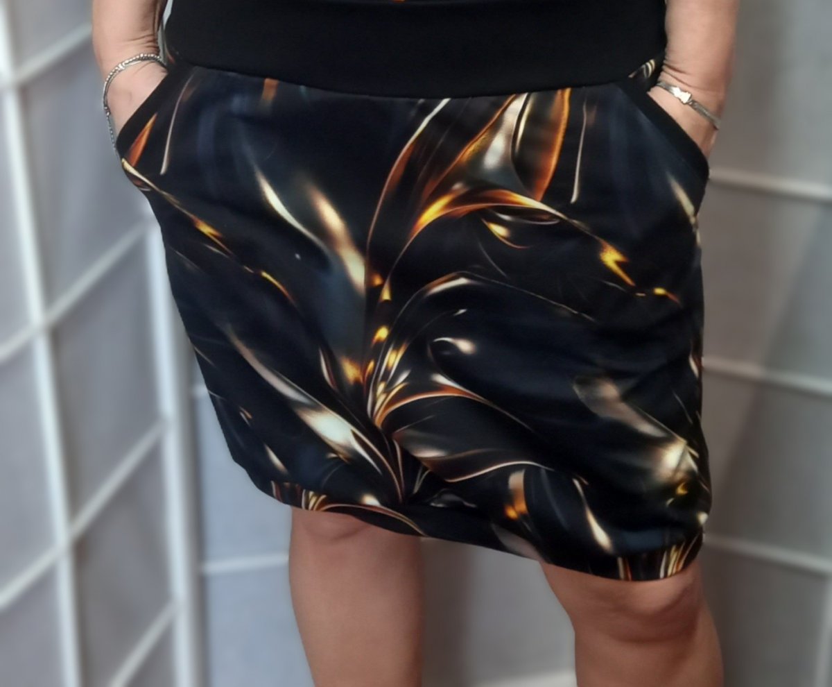 Sukně - zlatý vzor (bavlna)