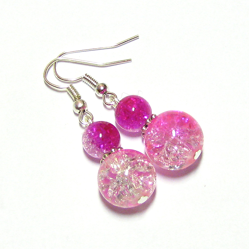 Růžové náušnice