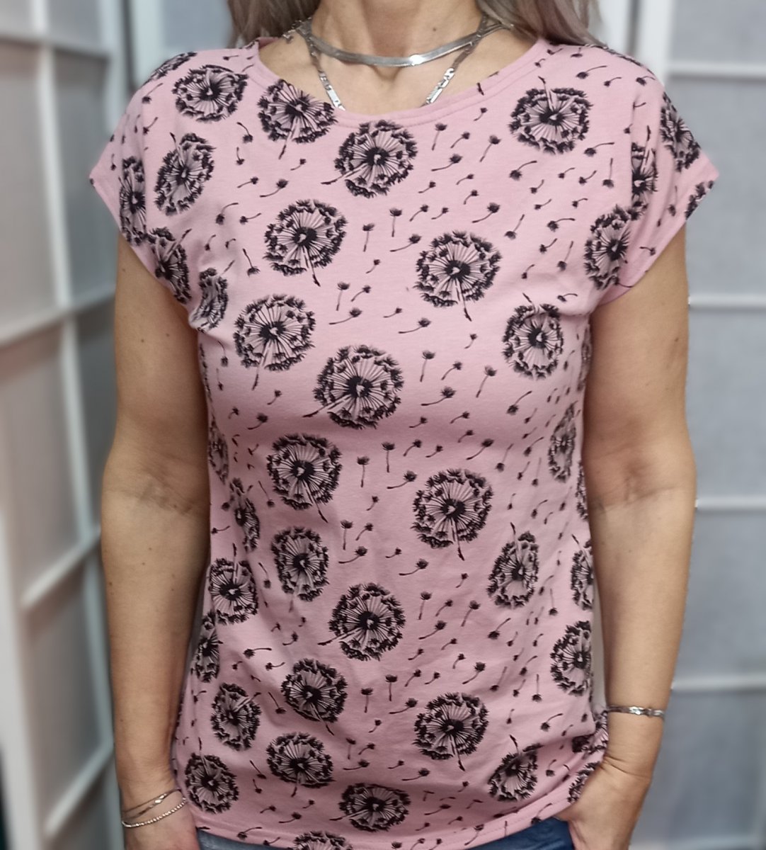 Tričko - pampelišky na pudrové (bavlna)