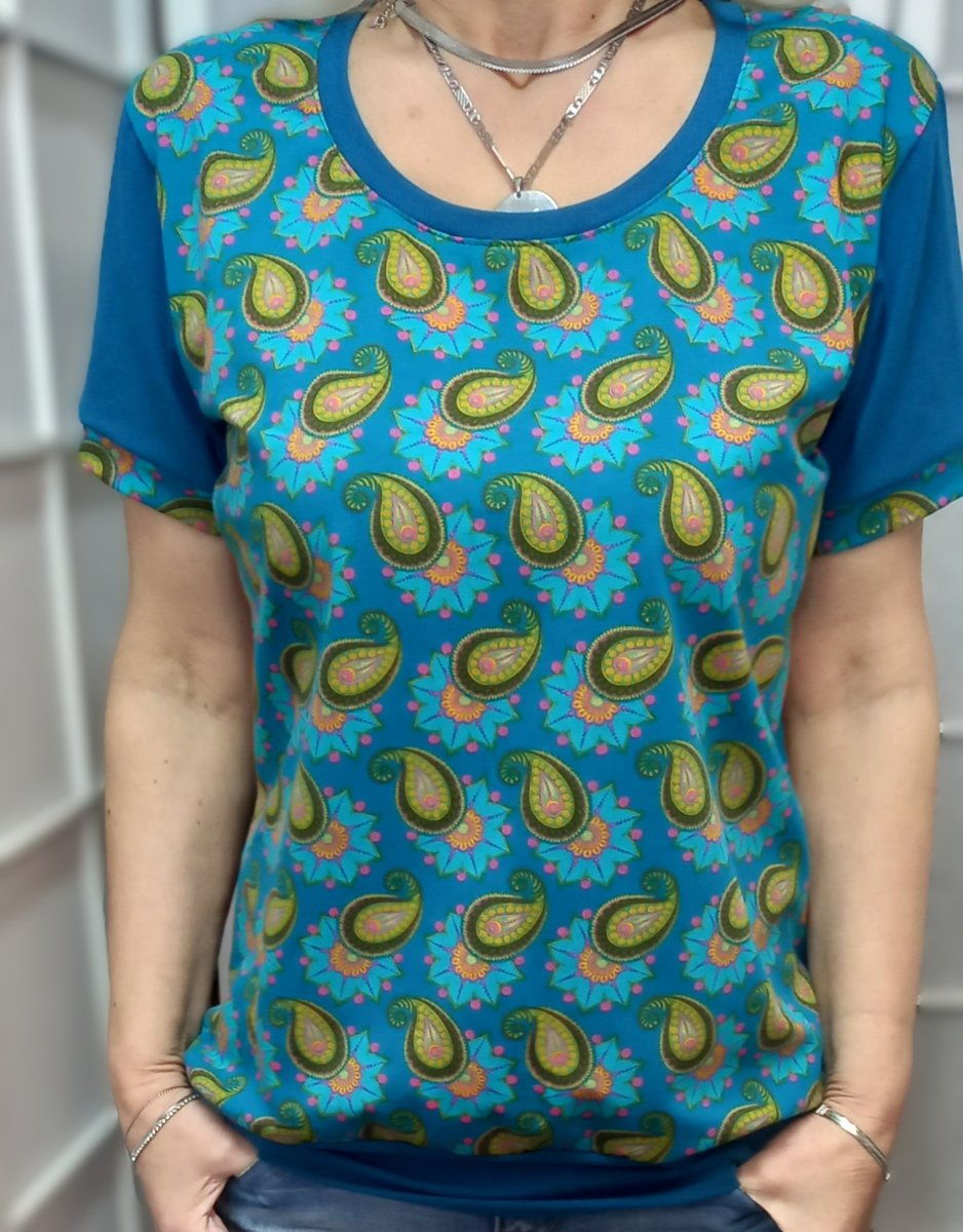 Tričko - kašmírový vzor (bavlna)