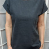 Halenka z přírodního lnu - barva černá (velikost 2XL a 3XL)