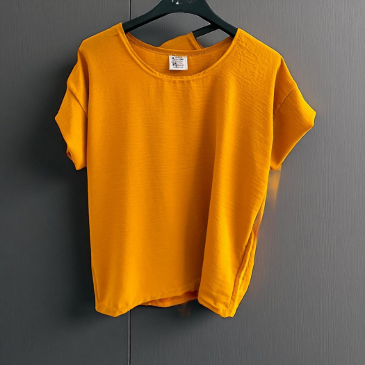 Dámská halenka kreš hořčice S/M,L/XL