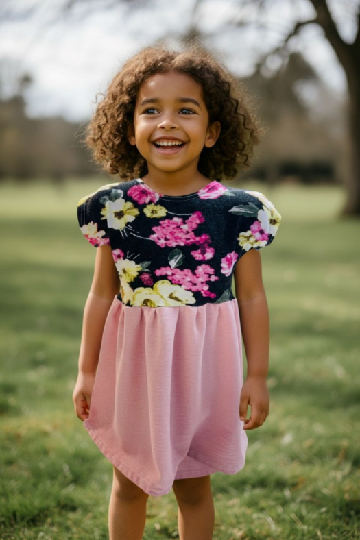 Dětské šaty Květiny - 92/98,104,110