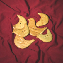 Dřevěné KNOFLÍKY 5. – Ptáčci