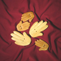 Dřevěné KNOFLÍKY 6. – Ručičky