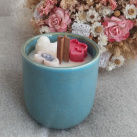 Svíčka modrá keramika