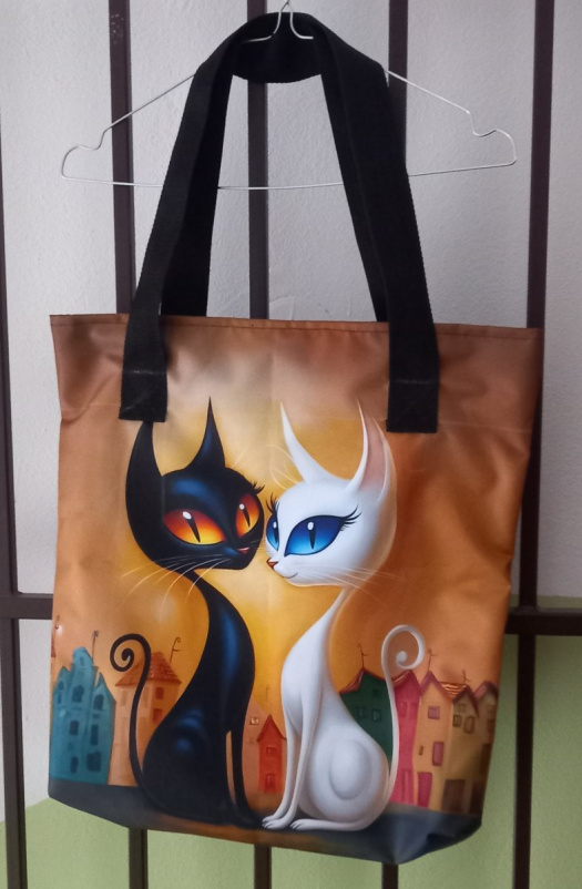 TAŠKA z kočárkoviny - Kočičí láska