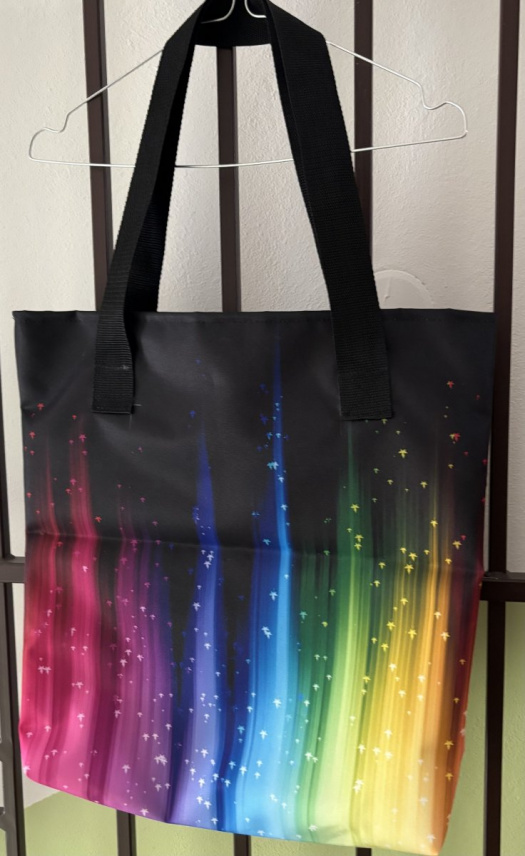 TAŠKA z kočárkoviny - Duhové čáry