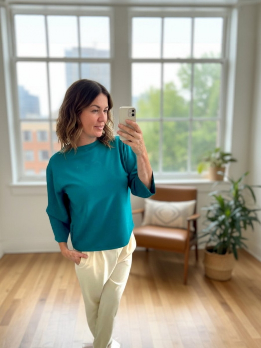 Dámská mikina petrolejová