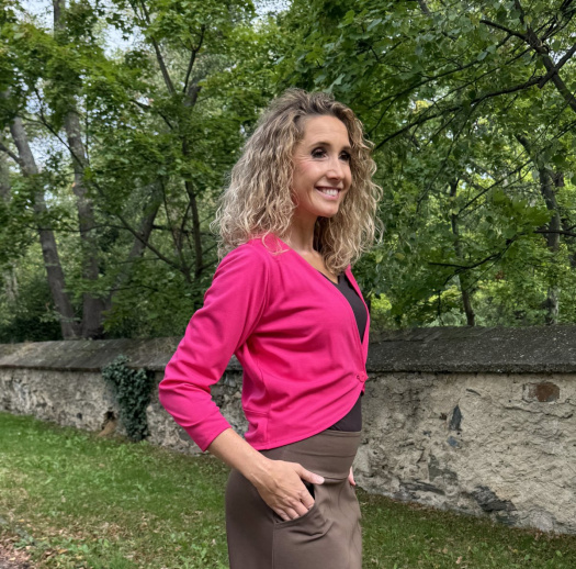 kardigan krátký cyklámen