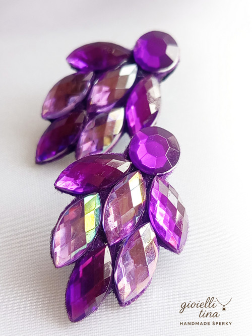 Náušnice Ametystový Lesk