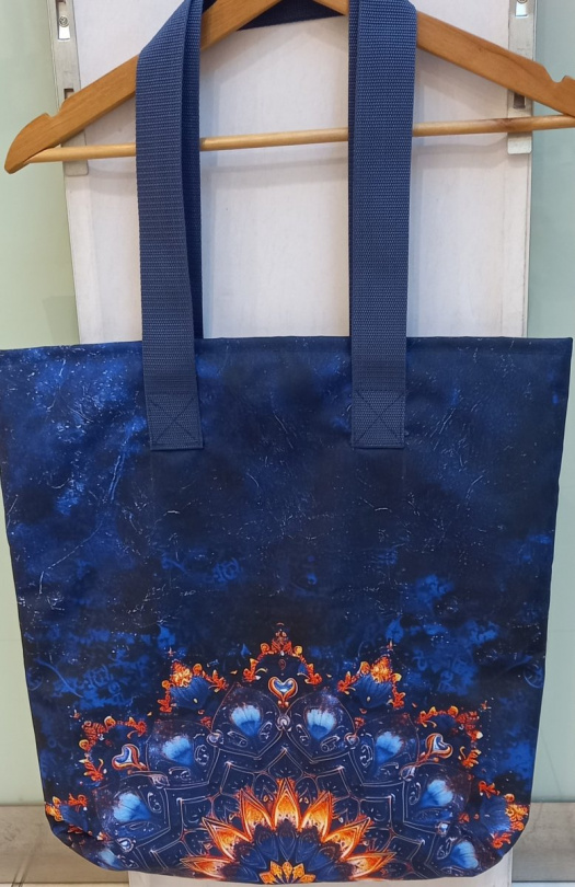 TAŠKA z kočárkoviny - Modrá mandala