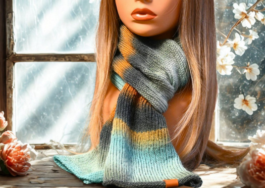 Pletená vlněná šála 2689